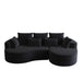 Curved Oversized Sectional Sofa With Extra Deep Seat Home Essentials
