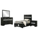 Modern Bedroom Set With Upholstered Headboard And Textured Storage Furniture Max