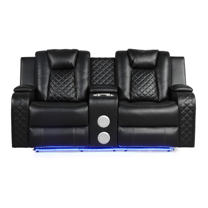 Benz - Power Reclining Loveseat With LED Lighting And Built In USB Matrix Furniture Group