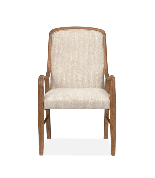 Woodward - Wood Slat Back Arm Chair (Set of 2) - Dark Clove / White Magnussen Furniture