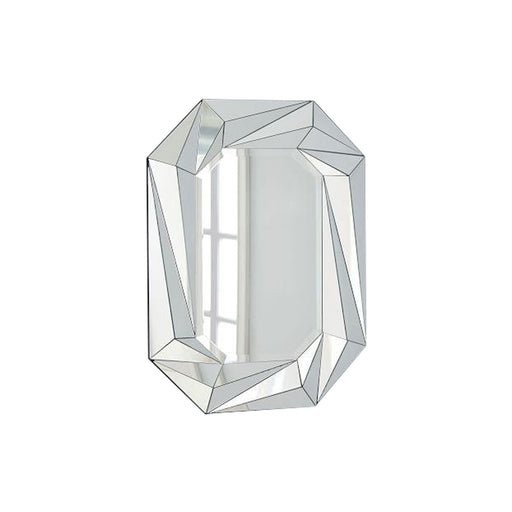 Diamond Shaped Wall Mirror With Beveled Edge Frameless Design - Silver Daily Nest