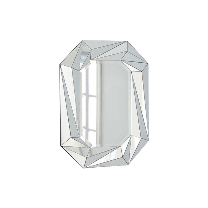 Diamond Shaped Wall Mirror With Beveled Edge Frameless Design - Silver Daily Nest