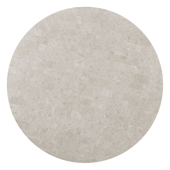 Rufina - Round Dining Table With Marble Top - Natural Marble Top & Walnut ACME