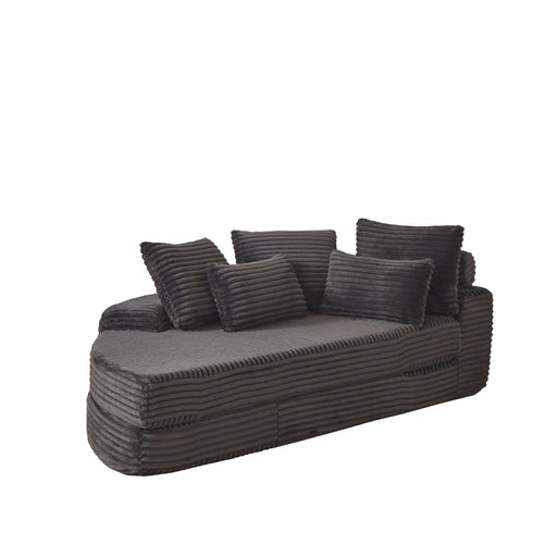 Semi Circular 2 In 1 Sofa Bed With Neck Pillow And Throw Pillows Home Essentials