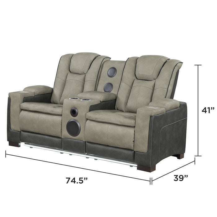Bruno - Power Reclining Living Room Set With LED Lighting Matrix Furniture Group