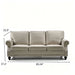 3 Seater Sofa With Nailhead Trim And Turned Legs For Living Room US Pride