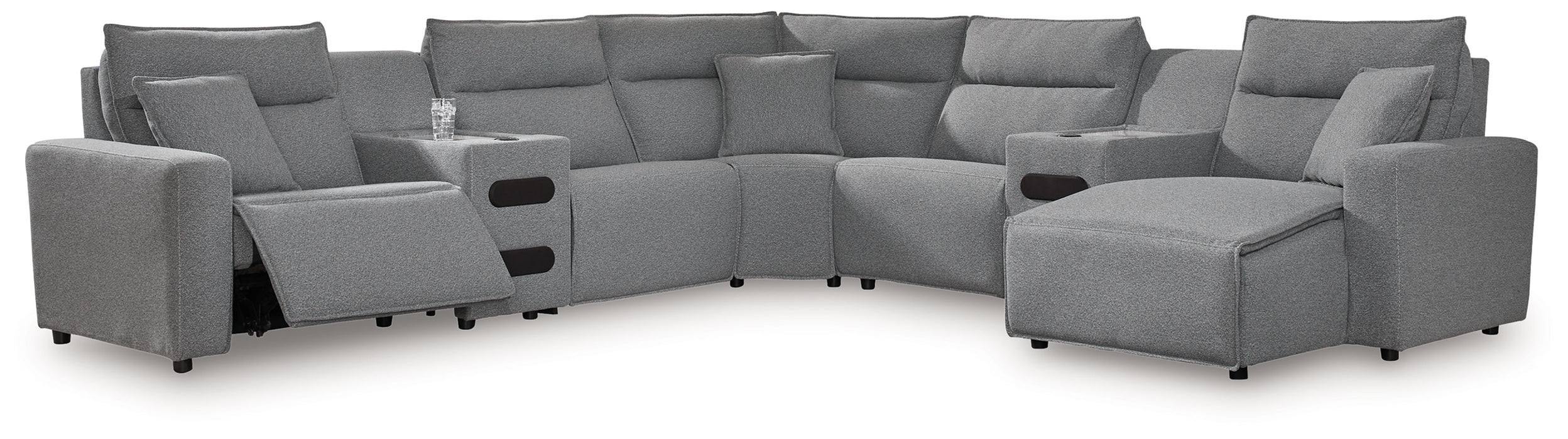 ModMax II - Salt And Pepper - Reclining Sectional