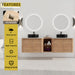 Wall Mounted Bathroom Vanity With Art Sink, 1 Storage Shelf, Soft Close Door Home Essentials