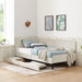 Upholstered Platform Bed Frame With 2 Storage Drawers And Adjustable Sofa Bed Home Essentials