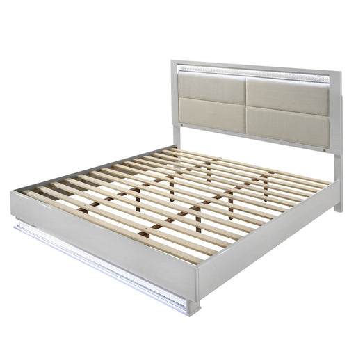 Glam - Bed With LED Headboard Matrix Furniture Group