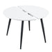 Pull Out Dining Table, Round Design - White Home Essentials