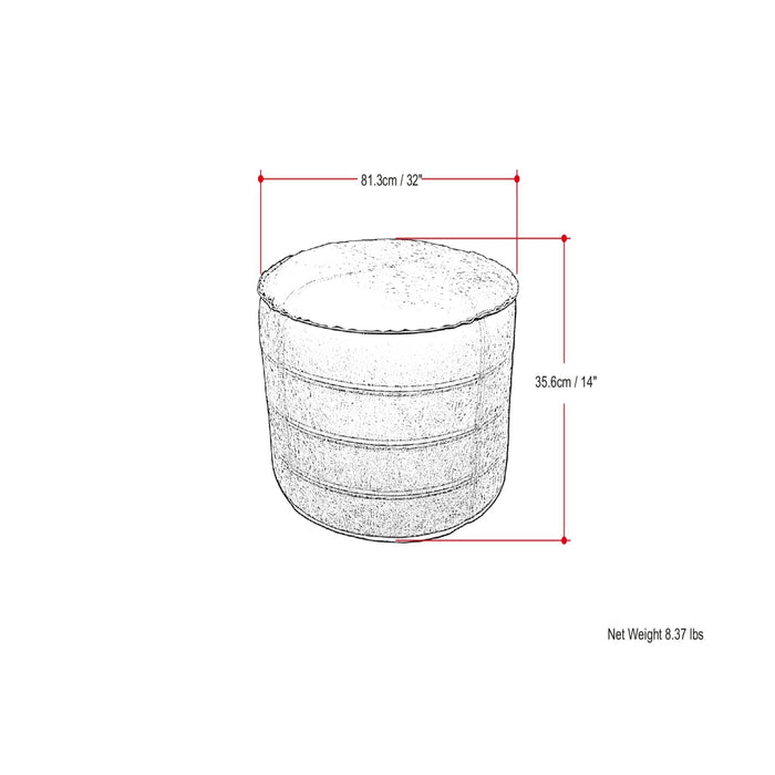 Brody - Round Pouf Simpli-Home