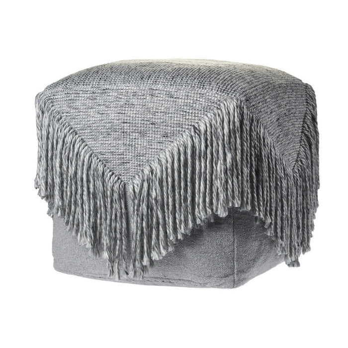 Wool Ottoman - Gray