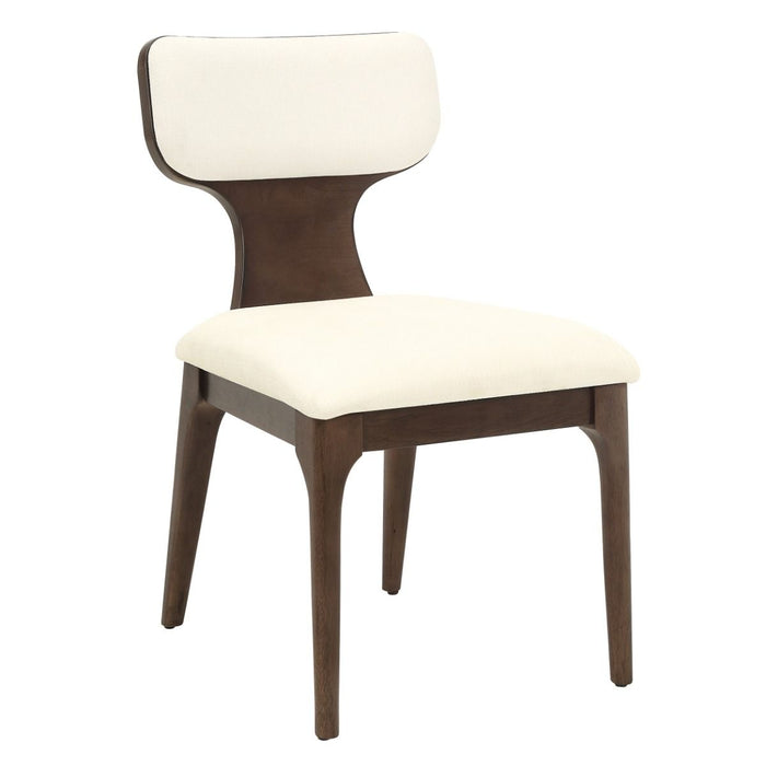 Koen - Side Chair (Set of 2) - Beige / Brown Oak ACME