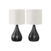 Lighting, Table Lamp, Contemporary (Set of 2) - Black 8th Street