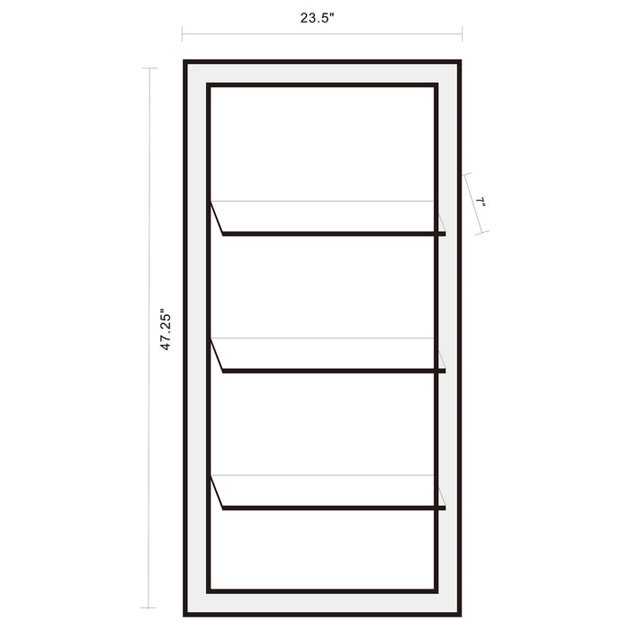 Cardinal - 3 Shelf Wall Mirror - Silver Furniture Max
