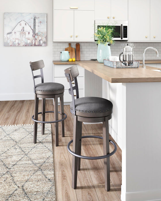 Caitbrook - Tall UPH Swivel Barstool - Gray Signature Design by Ashley®