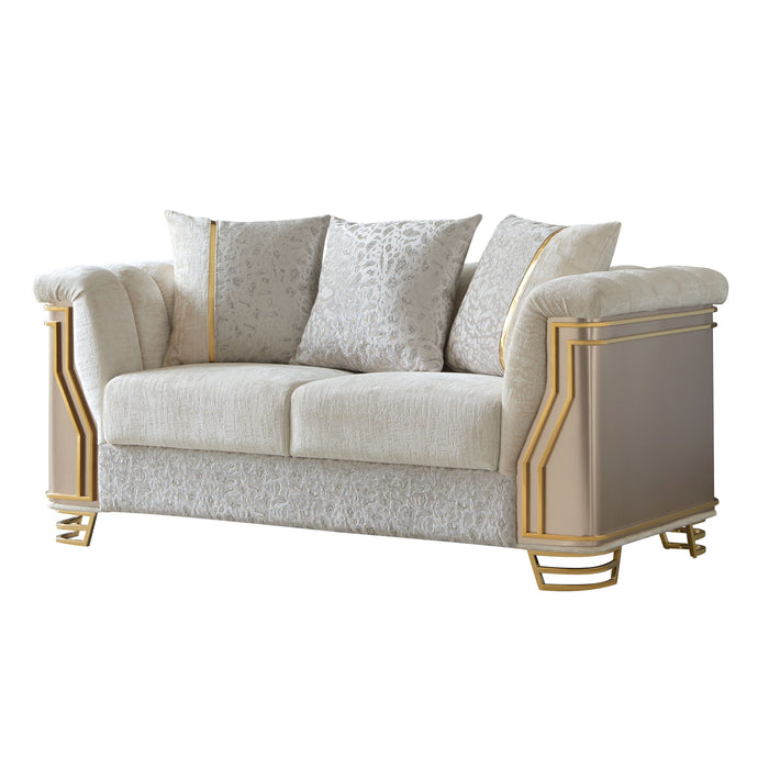 Chateau - Loveseat - Cream / Brown Matrix Furniture Group