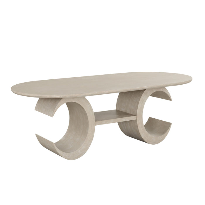Gwendolyn - Oval Dining Table Top - Cerused Taupe