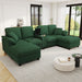 Modern U - Shaped Sectional Sofa With Storage Ottomans, USB Ports, And Cup Holders Hearth and Haven