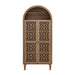 Tall Kitchen Pantry Cabinet With Hollow Carved Doors Adjustable Shelves Versatile Storage Cabinet For Kitchen - Walnut Home Essentials