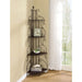 4 Shelf Corner Bookcase - Cappuccino Furniture Max