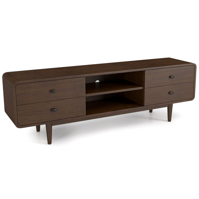 Alexa - TV Stand - Dark Brown / Wood Ashcroft Furniture