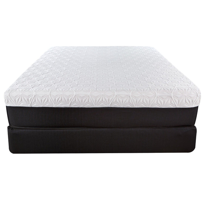 11.5" Twin Lux Copper Infused Gel Memory Foam And High Density Foam Mattress - White / Black