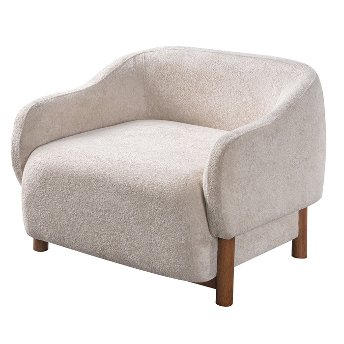 Modern Accent Chair With Recessed Arms And Tight Back Noble House