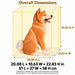 Shiba Inu Dog Statue, Sitting Animal Sculpture For Home Garden - Yellow / White Daily Nest