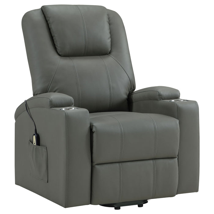 Macklin - Power Lift Massage Recliner With Heat And Dual Cupholders Furniture Max