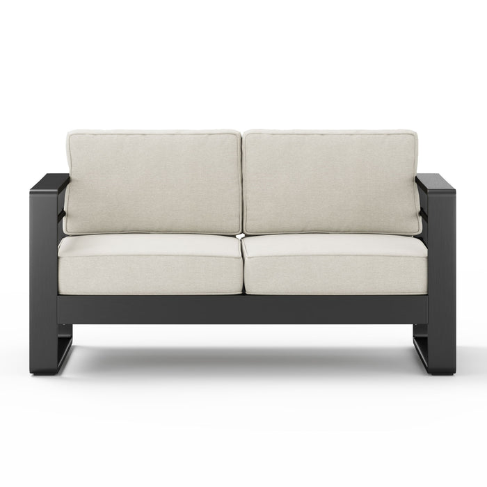 Maya Bay - Loveseat - Black / Beige