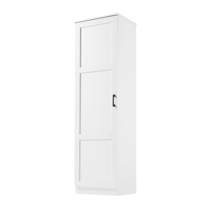 Storage Cabinet With 1 Door And Adjustable Shelf, Rectangle Shape - White Hearth and Haven