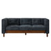 3 Seater Sofa With Square Arms, Tufted Pillow Back For Living Room Noble House