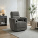 Milan - Swivel Recliner With Manual Footrest - Gray Home Essentials