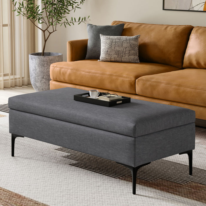 Rebecca - Multifunctional Coffee Table Storage Ottoman With Lift Up Lid Simpli-Home