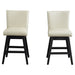 Upholstered Swivel Bar Stools High Back (Set of 2) - Cream White Home Essentials