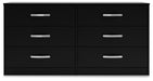 Finch - Six Drawer Dresser - 29'' Height - Black Signature Design by Ashley®