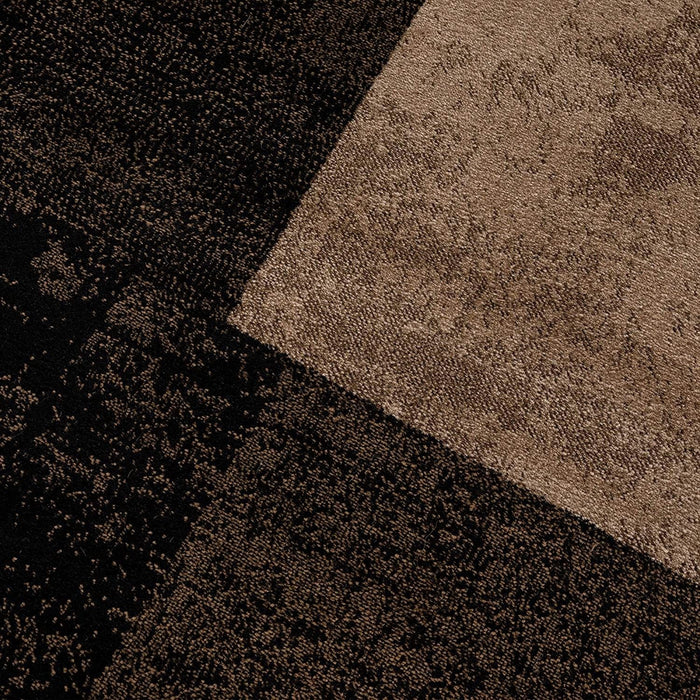5' x 7' Checkered Dhurrie Area Rug - Brown