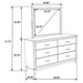 Cabrillo - 6 Drawer Dresser With Mirror - Gray Furniture Max