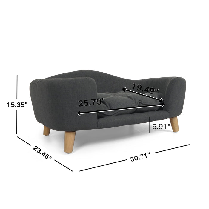 Elevated - Dog Bed Frame For Small Dog, Pet Couch Bed With Legs And Supportive Foam, Easy Assembly Noble House