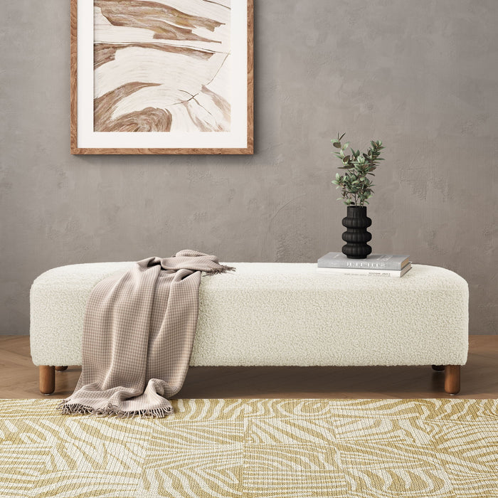 Comfortable Ottoman - White Noble House