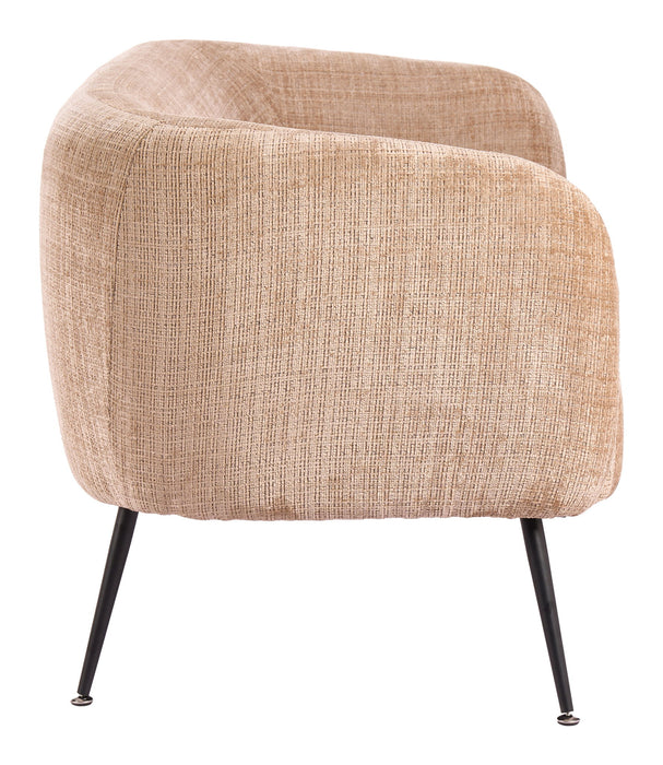 Racine - Loveseat - Linen Beige / Brown Zuo Modern