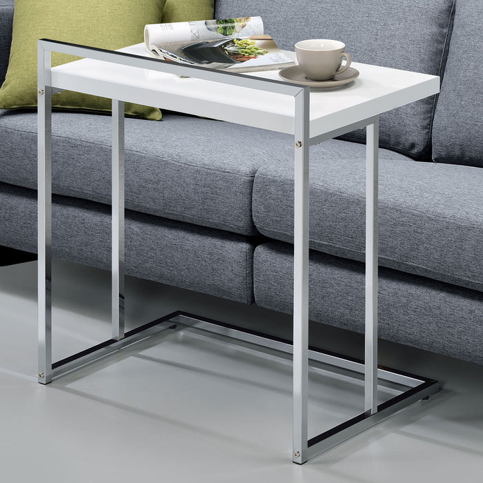 Rectangular Top Snack Table - White Furniture Max