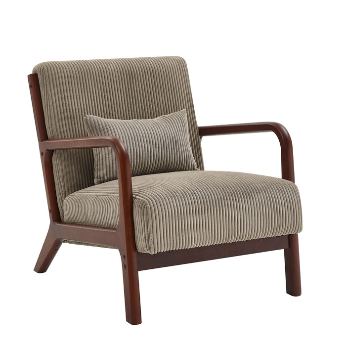 Upholstered Armchair With Back Support Pillow Home Essentials