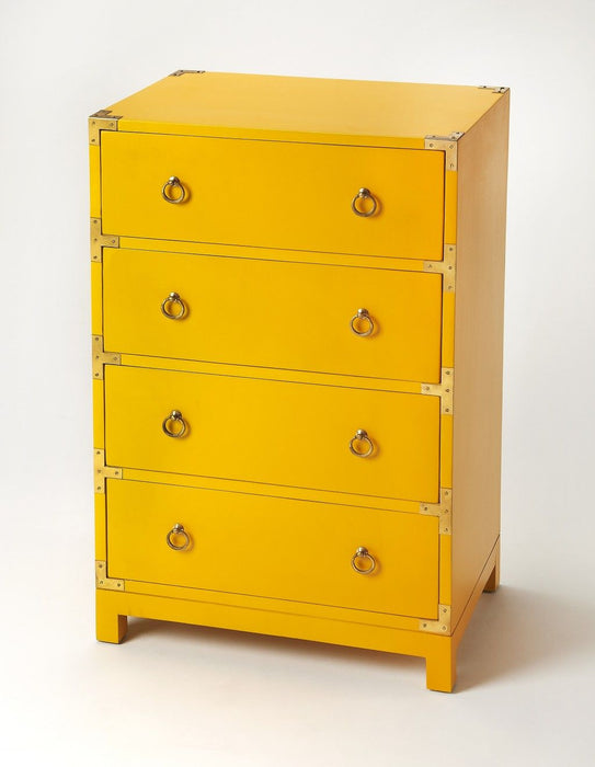 Four Drawer Dresser - Yellow Solid Wood