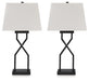 Brookthrone - Metal Table Lamp (Set of 2) - Black Signature Design by Ashley®