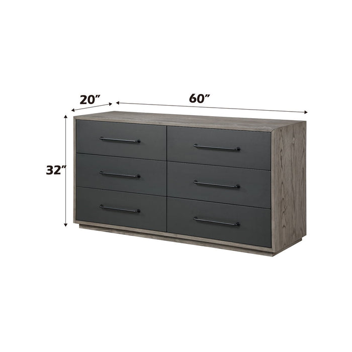 Estevon - Dresser - Gray Oak ACME
