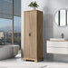 Storage Cabinet With Adjustable Shelves, 2 Doors, Rectangle Design For Bathroom Hearth and Haven