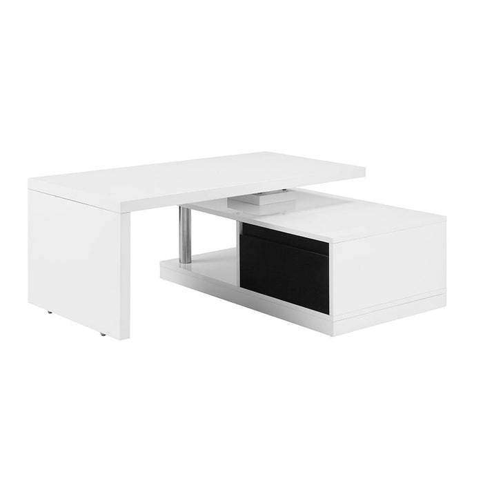 Buck II - Coffee Table With Swivel Top - White & Black High Gloss ACME